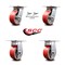 Service Caster 5 Inch Poly on Cast Iron Caster Set with Roller Bearing 2 Swivel Lock 2 Rigid SCC-35S520-PUR-RS-BSL-2-R-2 - alternate 1